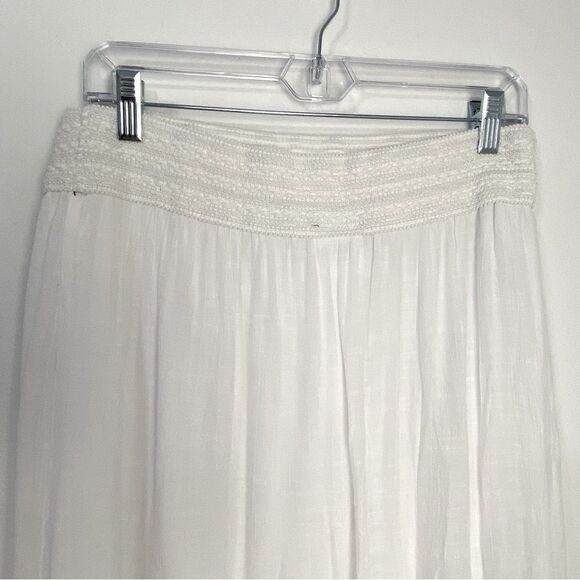 Alyx White High-Low Maxi Skirt XL Gauzy Boho Resort Gypsy Hippie Beachy Flowy - Picture 9 of 12